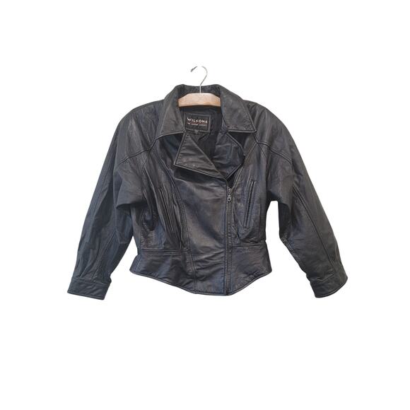 Wilson's Leather Jackets & Blazers - Wilsons Women's Black Moto Leather Jacket